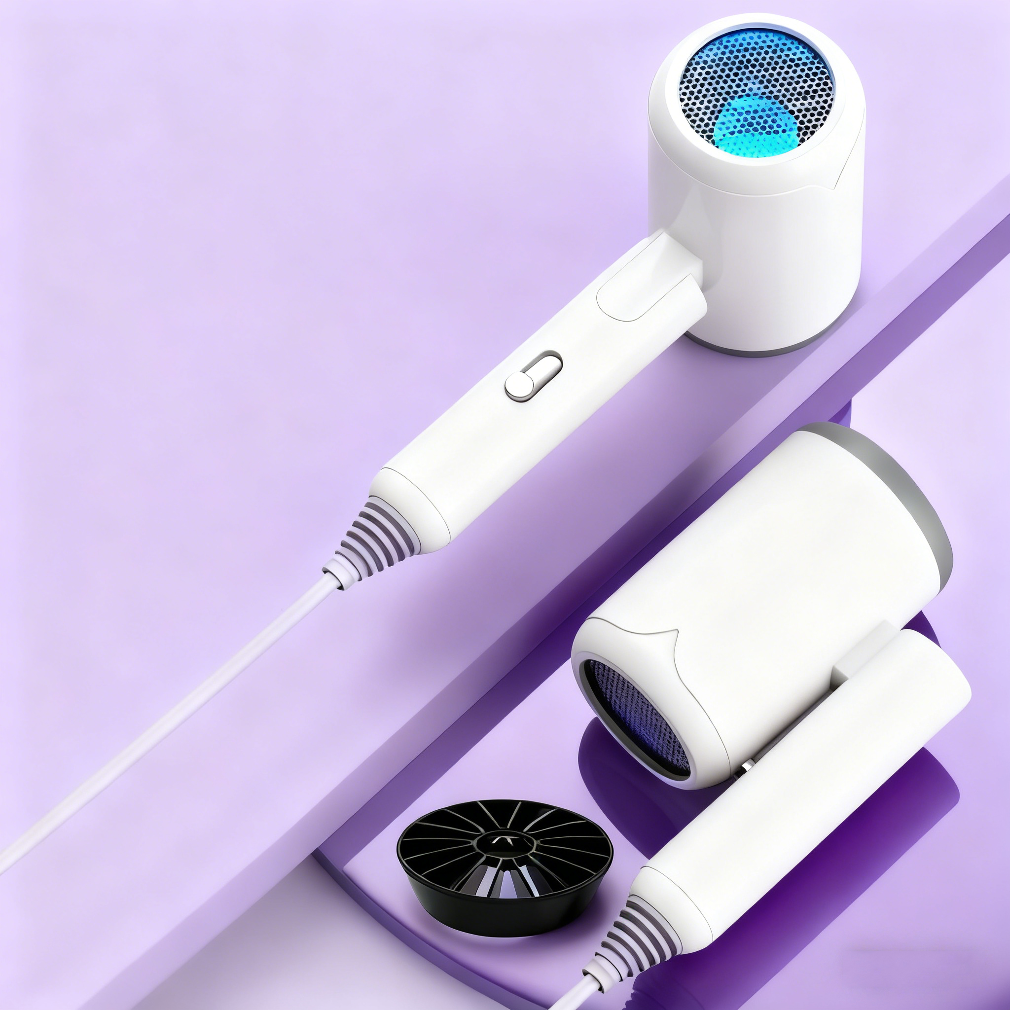 Foldable Travel Hair Dryer Blue Light
