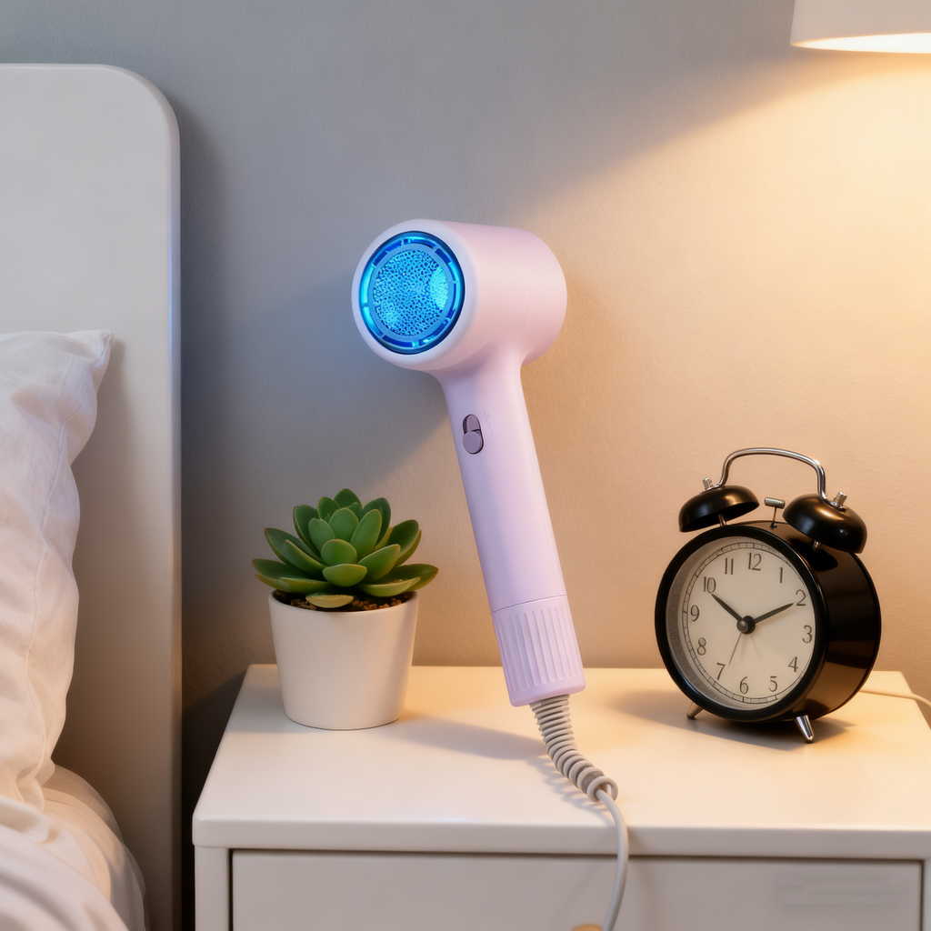 Foldable Travel Hair Dryer Blue Light