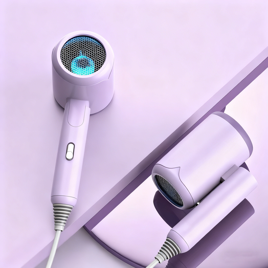 Foldable Travel Hair Dryer Blue Light