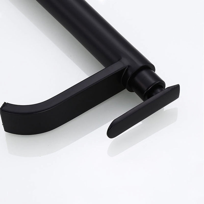 Matte Black Single-Handle Sink Faucet