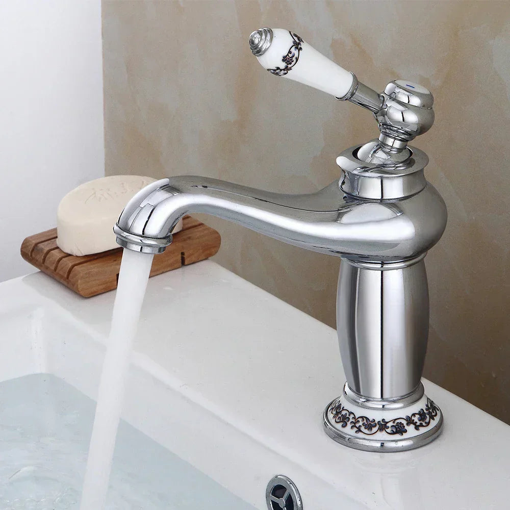 Gold Vintage-Style Bathroom Faucet