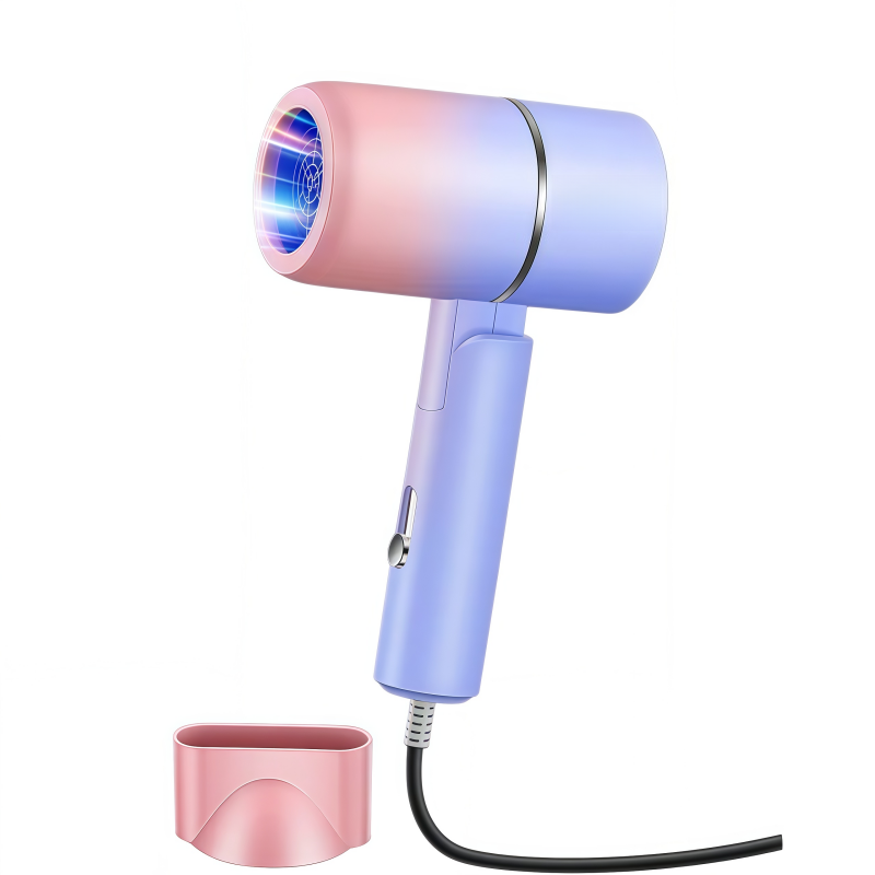 800W Foldable Hair Dryer Blue Light