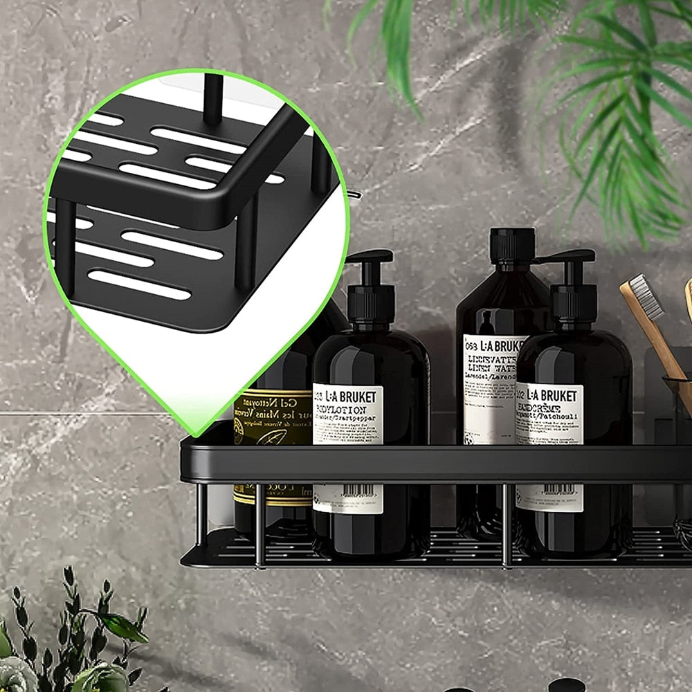 Metal Suction Cup Bathroom Shelf