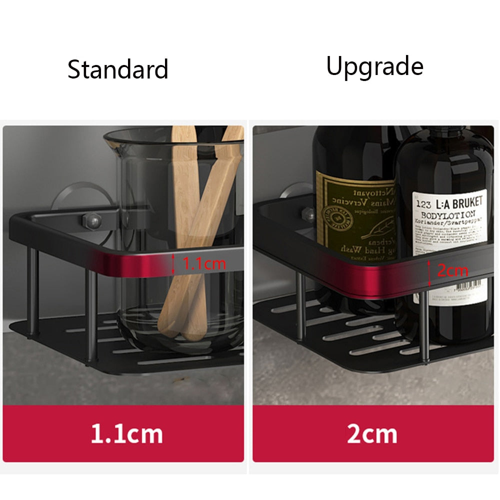 Metal Suction Cup Bathroom Shelf