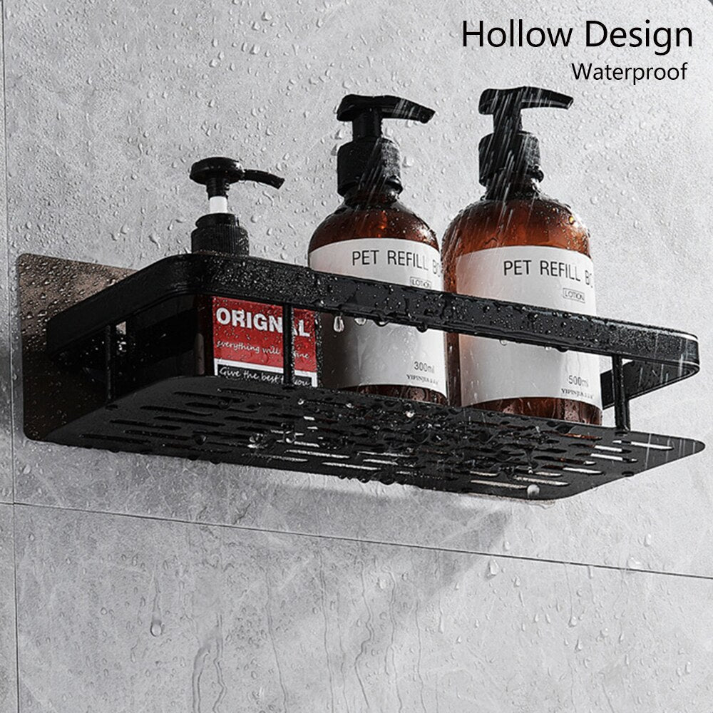 Metal Suction Cup Bathroom Shelf