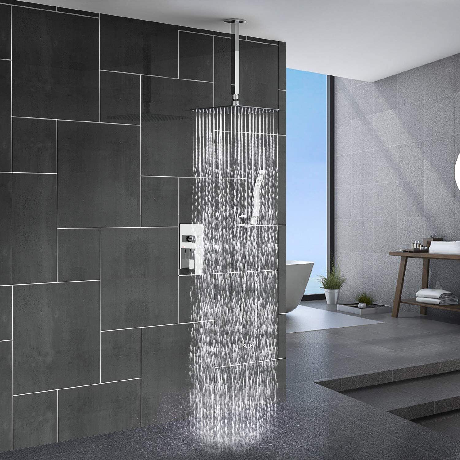 Ultra-Slim Wall-Mount Rain Shower Head